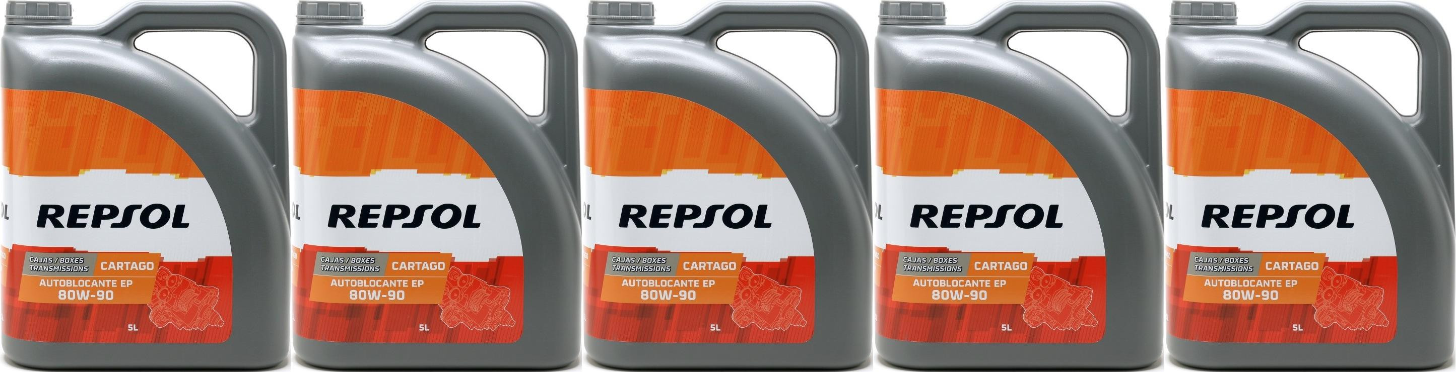 Repsol Getriebeöl CART.EP AUTOBL.80W90 5x 5 = 25 Liter - SAE 80W-90 ...