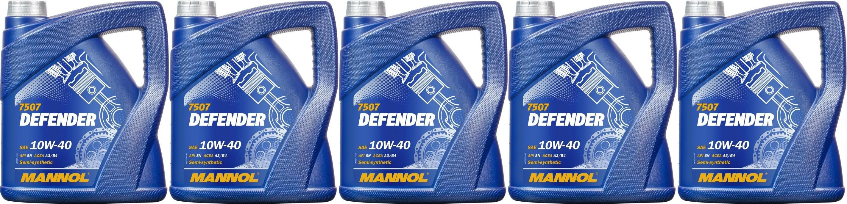 MANNOL 7507 DEFENDER SAE 10W-40 5x 4l = 20 Liter - MotoroelDirekt.at