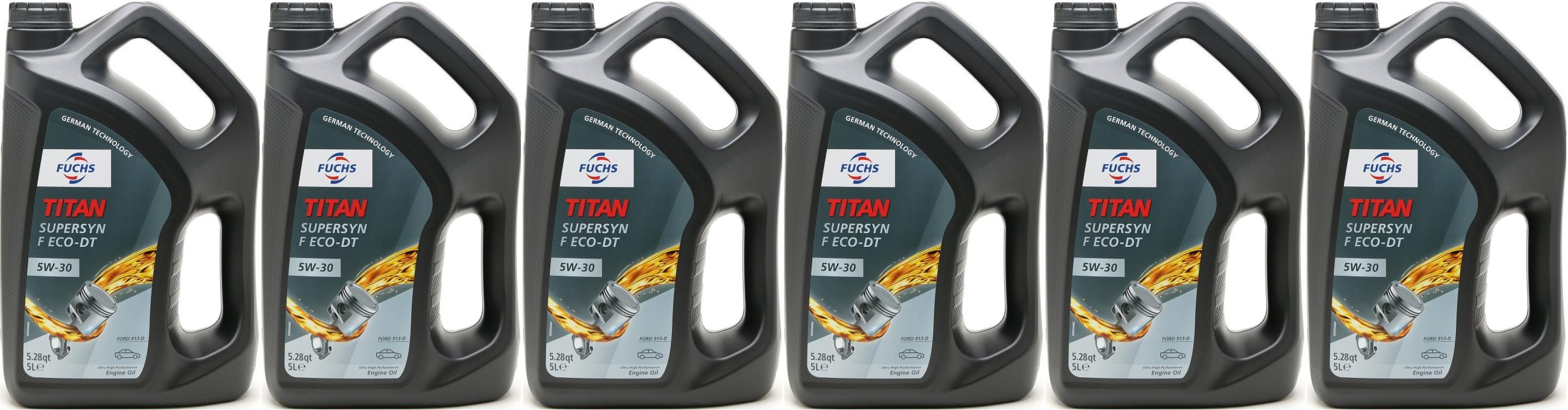 FUCHS TITAN Supersyn F Eco-DT SAE 5W-30 Motoröl 6x 5 = 30 Liter ...