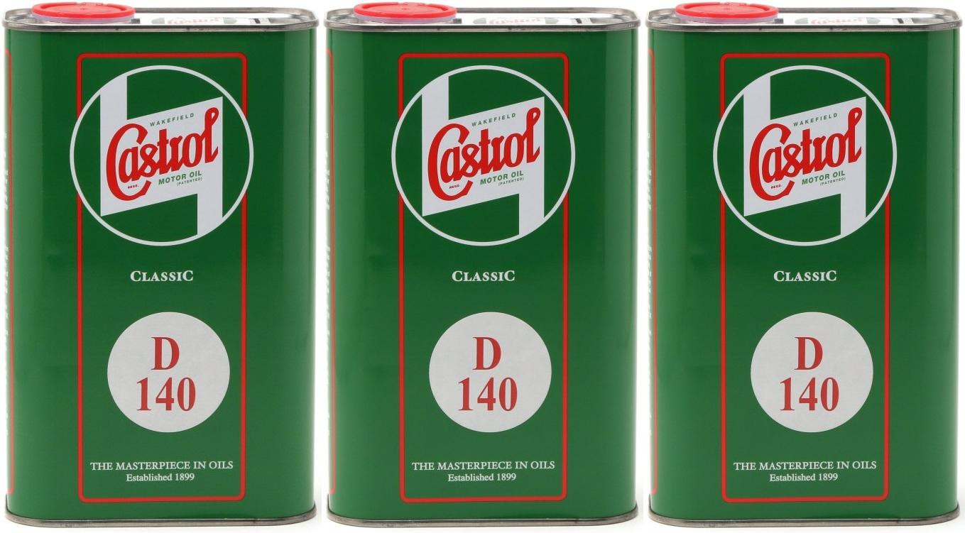 Castrol Classic D SAE 140 Monograde API GL 3 Getriebeöl 3x 1l = 3 Liter ...