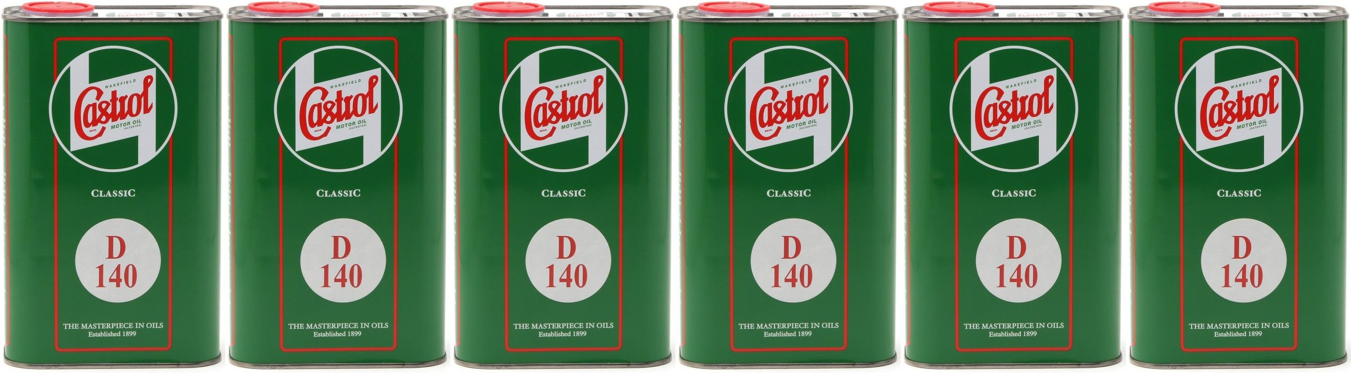 Castrol Classic D SAE 140 Monograde API GL 3 Getriebeöl 6x 1l = 6 Liter ...