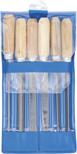 Silverline MS102 Schlüsselfeilen 6-tlg - 100mm Feilen Set Mit Griff