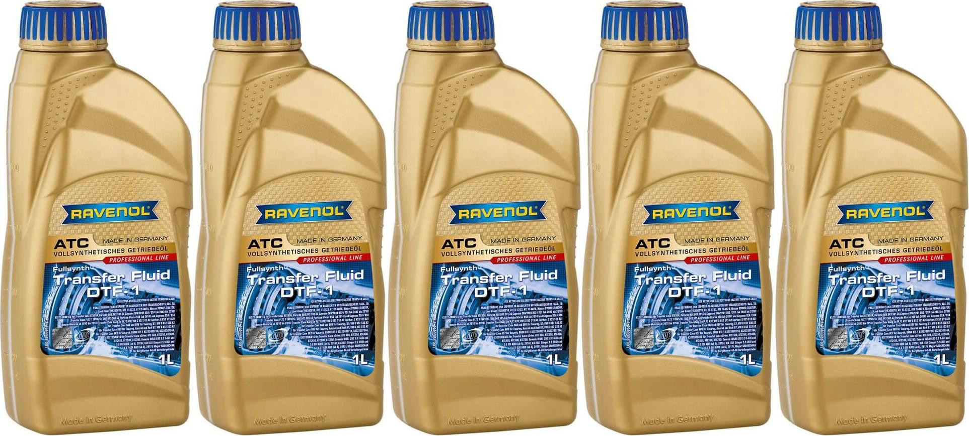 RAVENOL Getriebeöl ATC Transfer Fluid DTF-1 1 Liter 5x 1l = 5 Liter ...