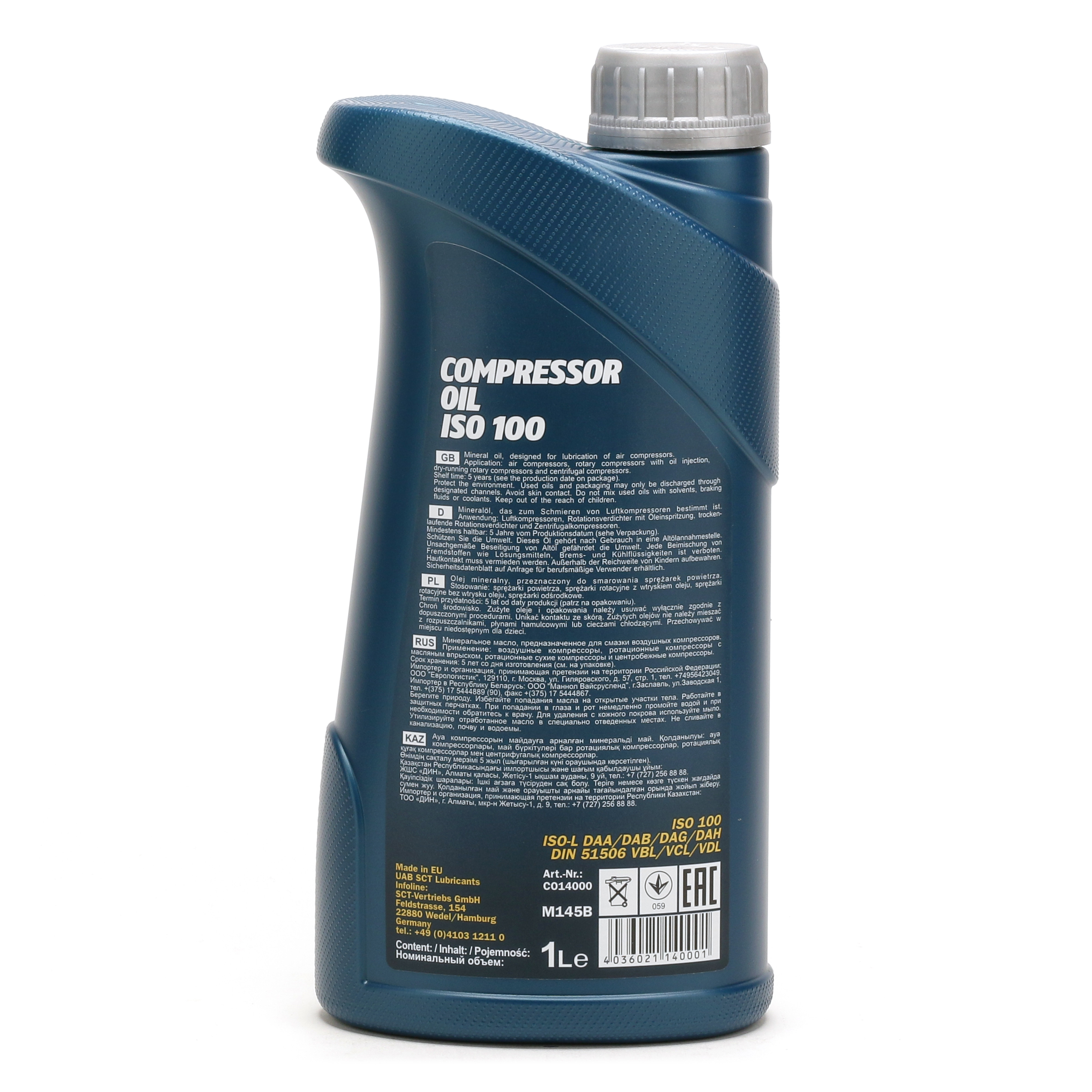 Mannol 2902 Compressor ISO 100 Kompressorenöl 1l Flasche ...