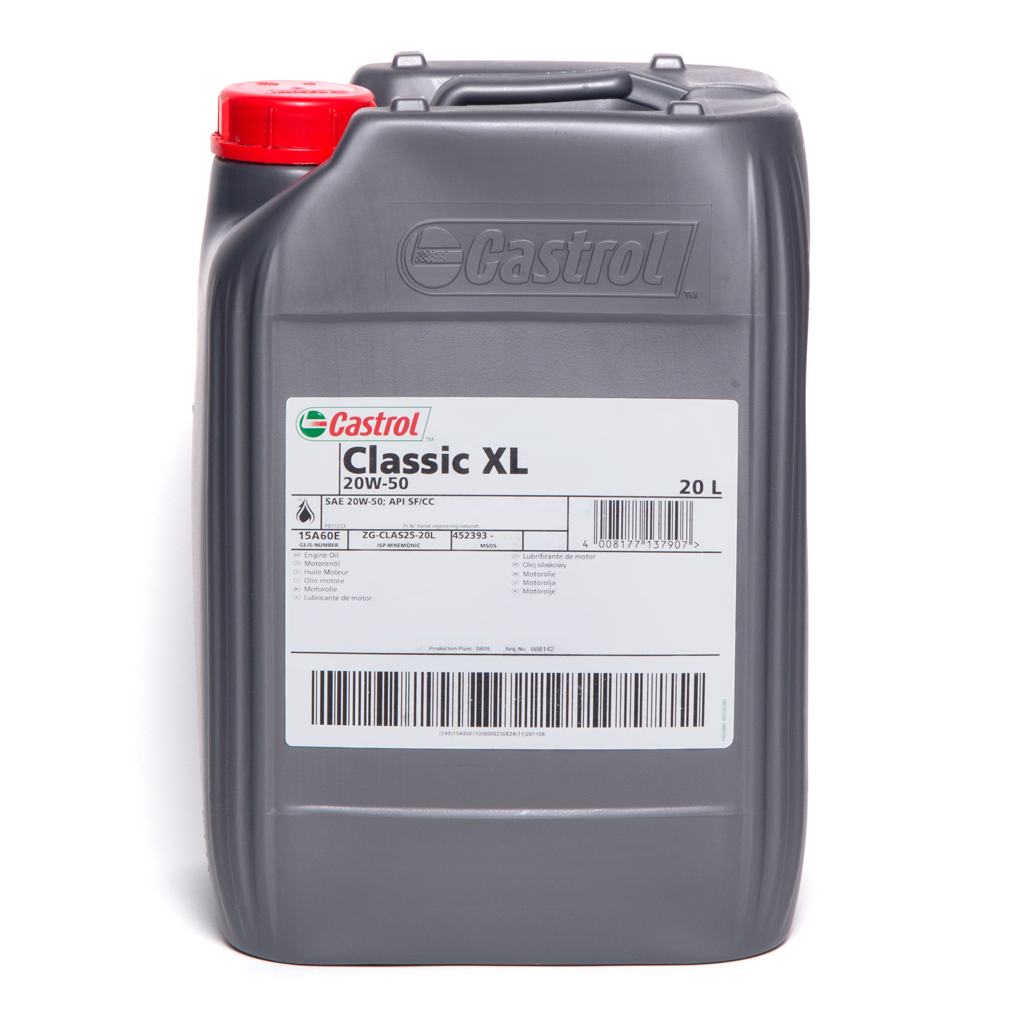 Castrol Classic XL 20W-50 Oldtimer Öl / Classic Cars Motoröl 20l ...