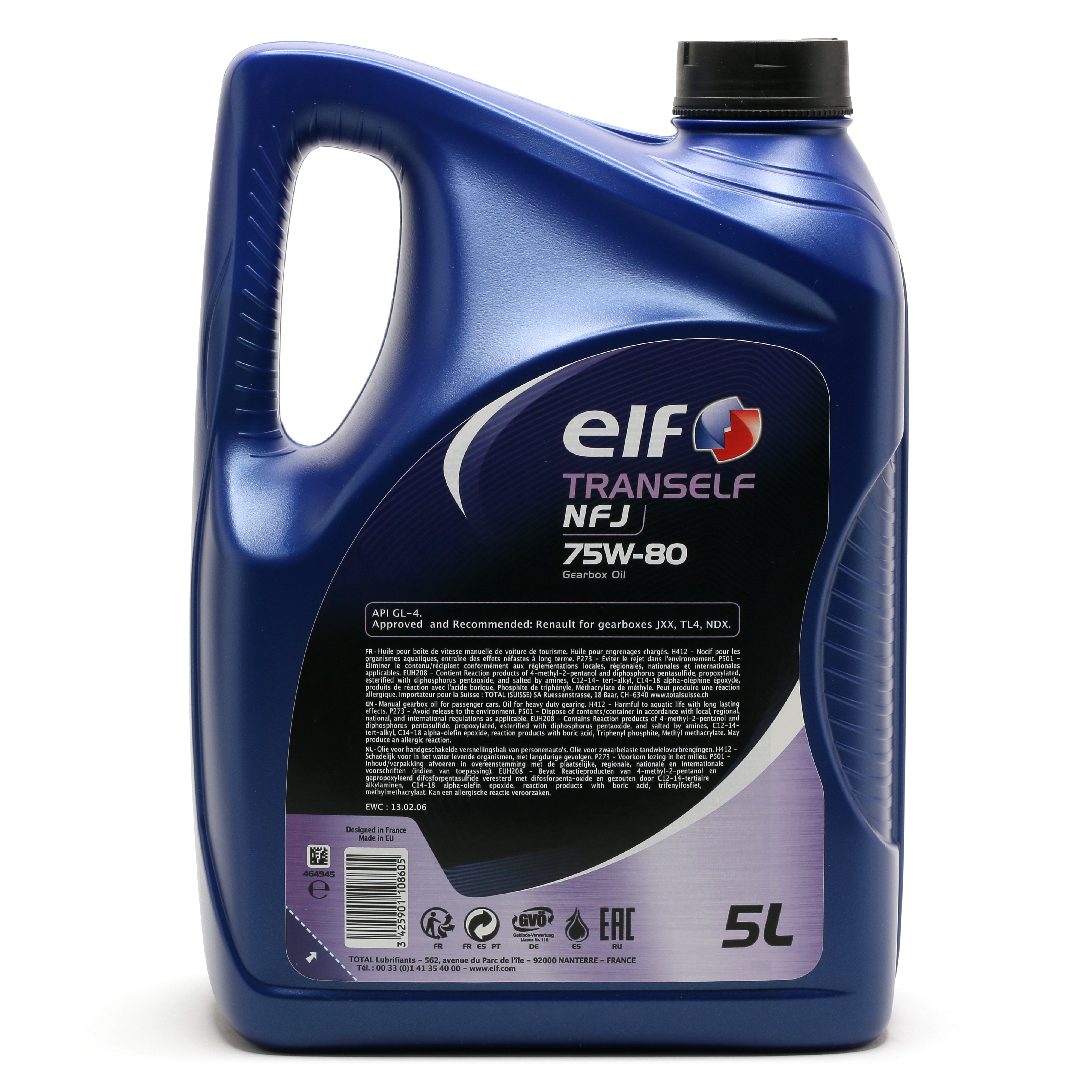 ELF Tranself NFJ 75W-80 5l - SAE 75W-80 - Getriebeöle PKW/2-Rad/NFZ ...