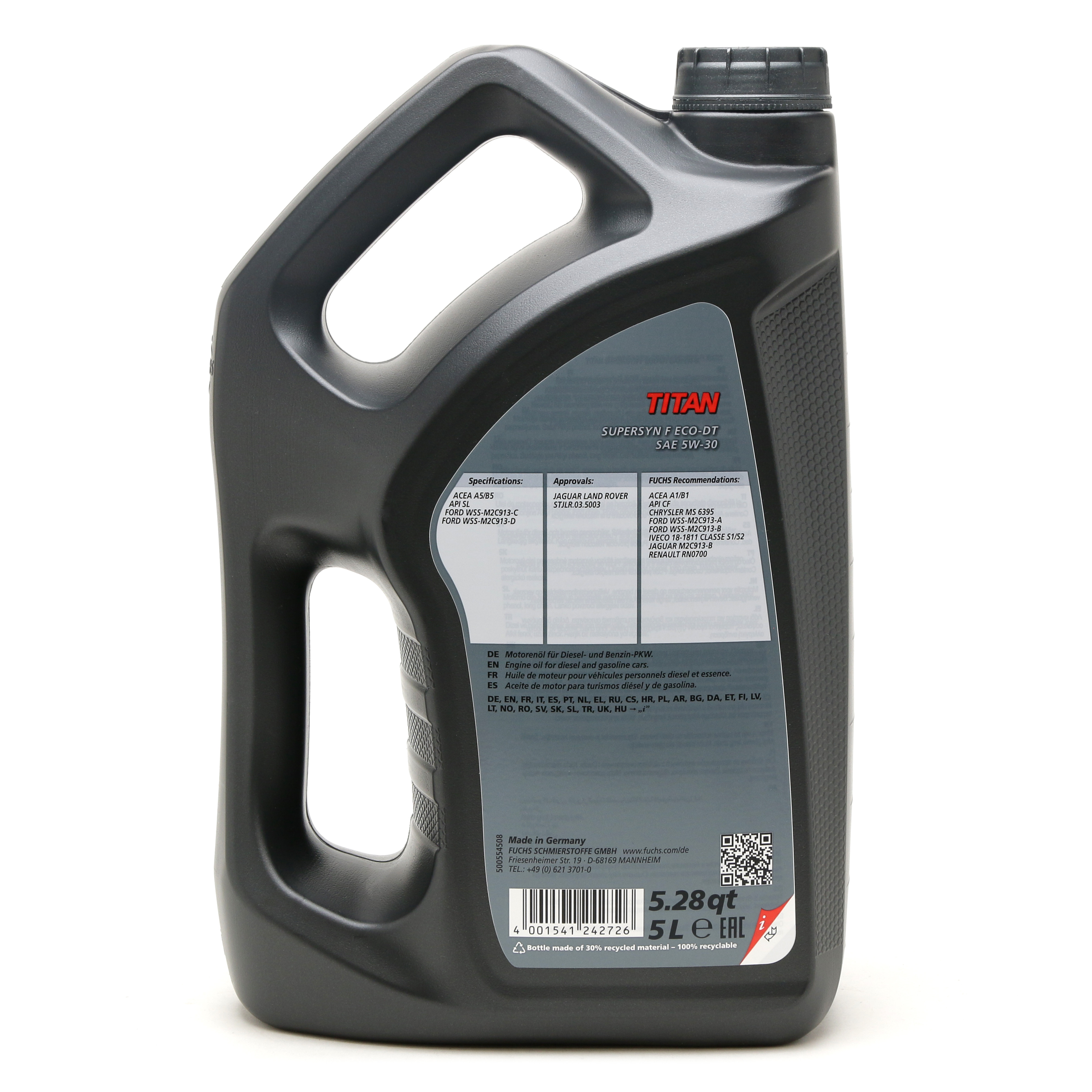 FUCHS TITAN Supersyn F Eco-DT SAE 5W-30 Motoröl 5l - SAE 5W-30 - Auto ...