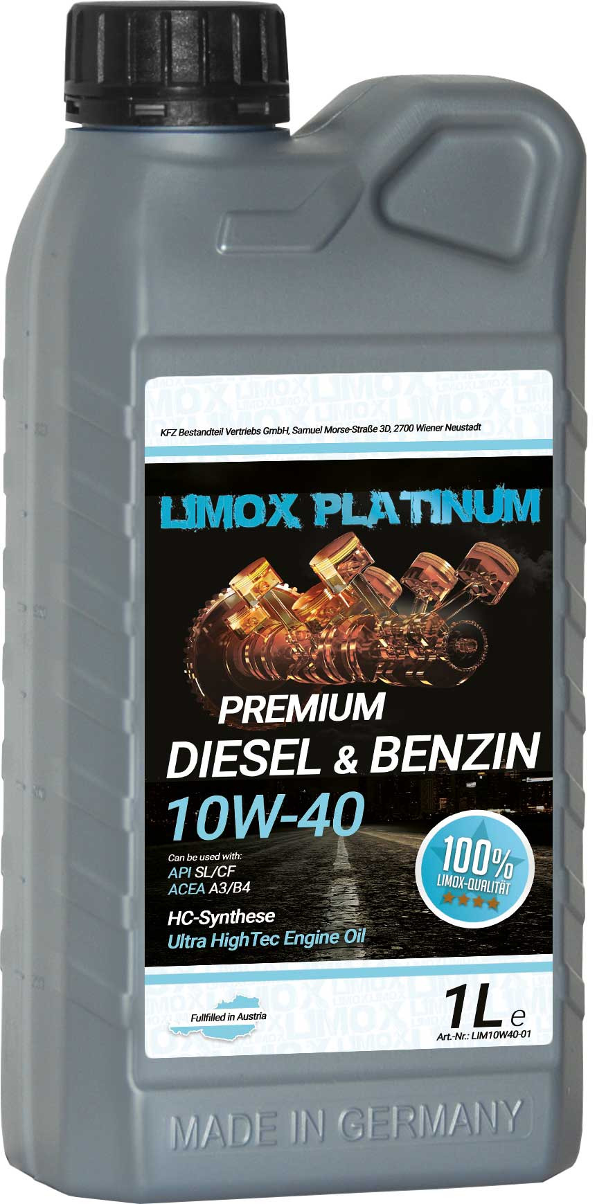 LIMOX Platinum Diesel & Benzin 10W-40 Motoröl 1Liter - SAE 10W-40 - PKW ...