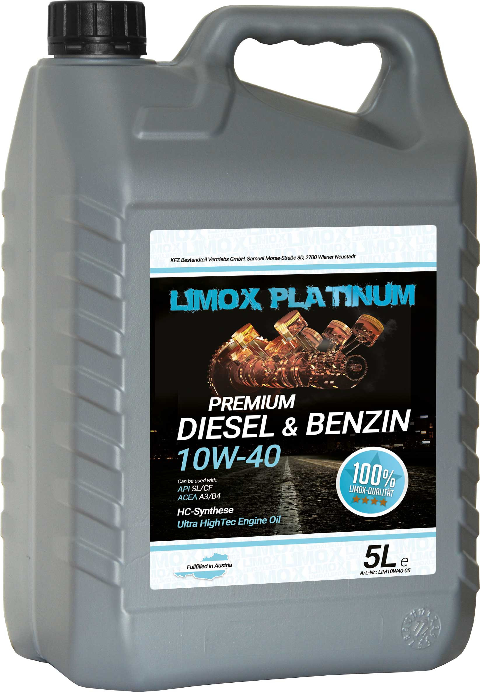 LIMOX Platinum Diesel & Benzin 10W40 Motoröl 5Liter SAE 10W40 PKW Motoröle Mannol Öl