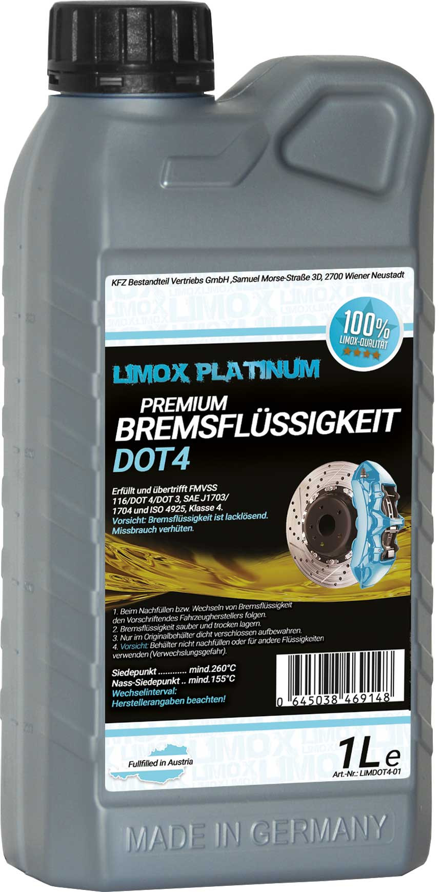 LIMOX Platinum Original DOT4 Bremsflüssigkeit 1Liter Bremsflüssigkeit Öl Marken Öle LIMOX Platinum Original DOT4 Bremsflüssigkeit 1Liter Bremsflüssigkeit Öl Marken Öle