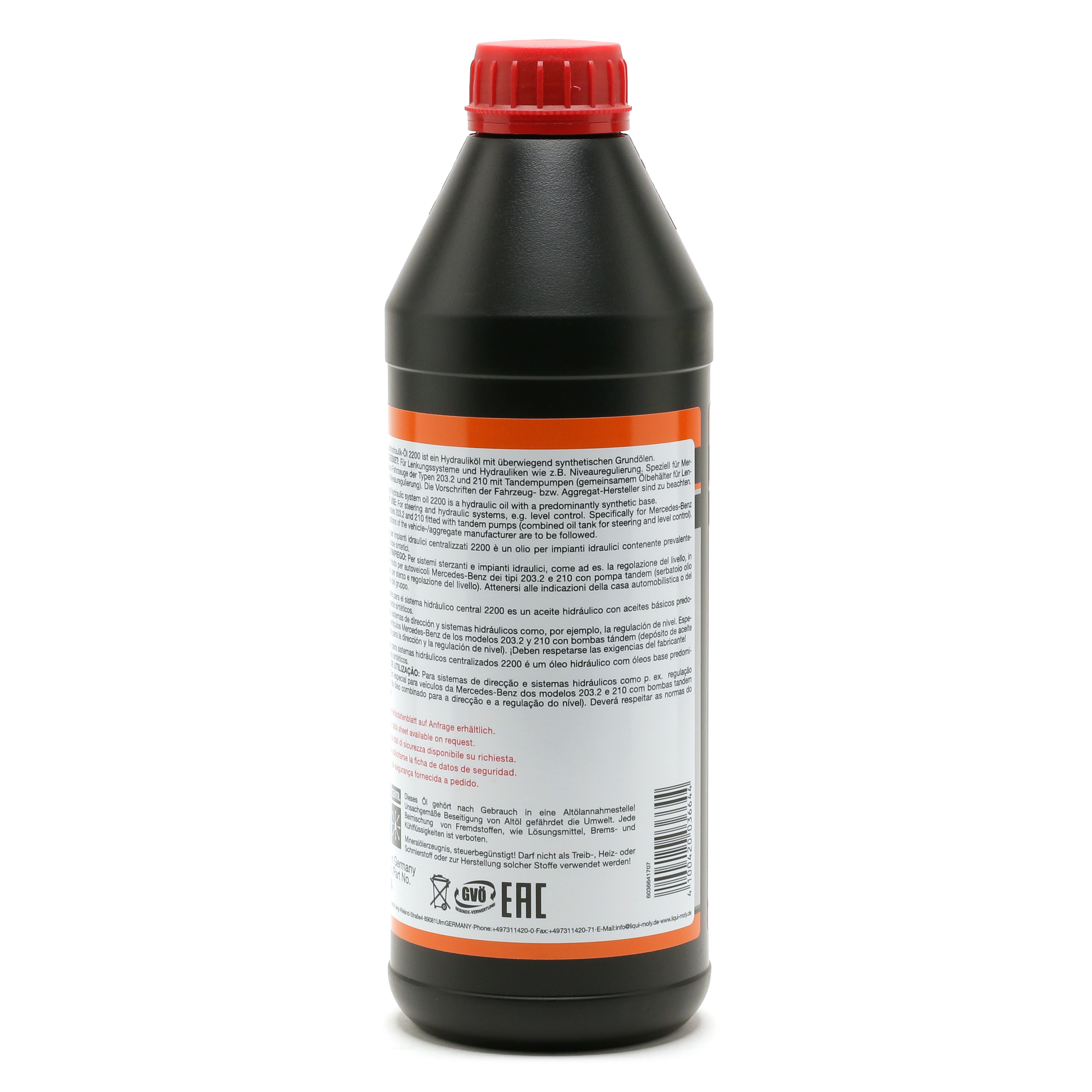 Liqui Moly 3664 Zentralhydraulik-Öl 2200 1l - Zentralhydrauliköl ...