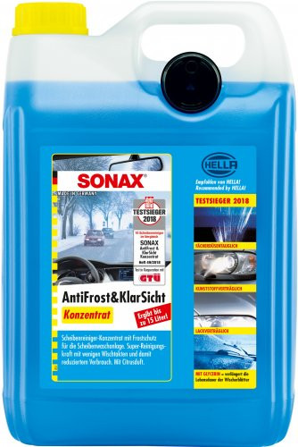 Sonax Antigelo Lavavetri Concentrato 15L – Profumo Agrumi, 3 Taniche Da 5L