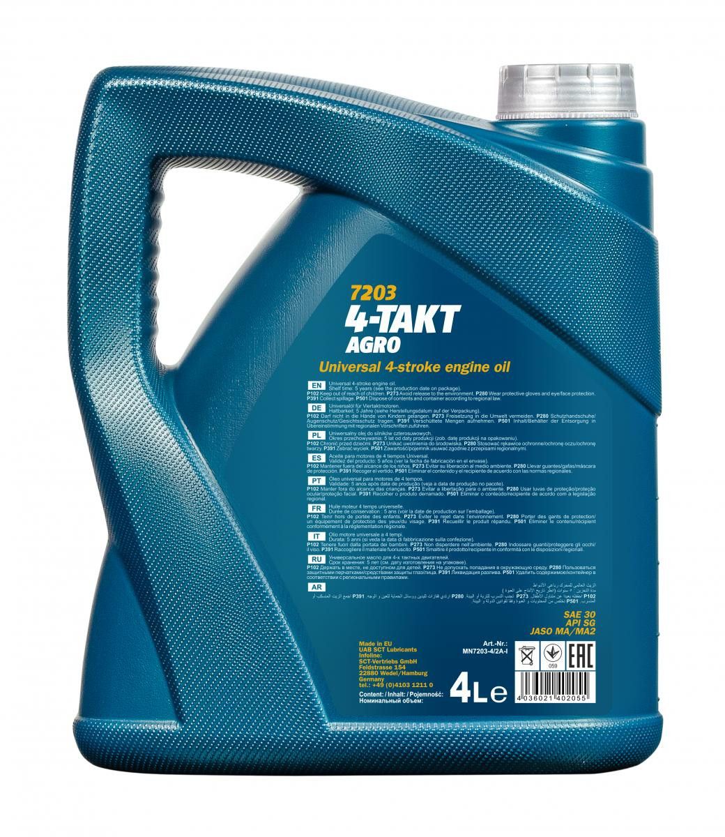MANNOL 4Takt Agro SAE 30 4l Gartenbedarf Mannol Öl Marken