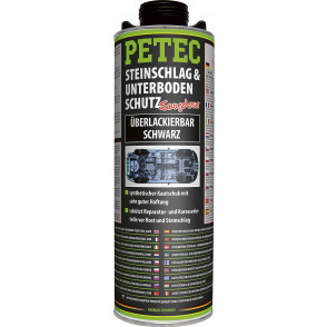 Petec 73210 Steinschlag-& Unterbodenschutz Kautschukbasis, Überlackierbar schwarz 1000ml Saugdose