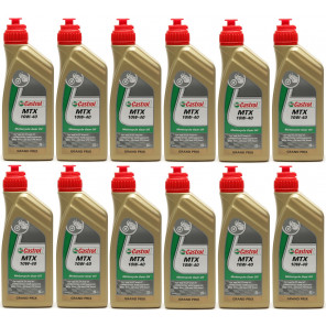 Castrol MTX 10W-40 Motorrad-Getriebeöl 12x 1l = 12 Liter