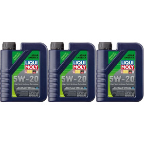 Liqui Moly 7657 Leichtlauf Special AA 5W-20 Motoröl 3x 1l = 3 Liter