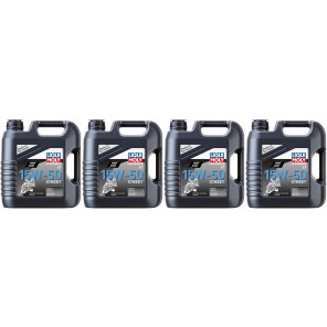 Liqui Moly 1689 Motorbike 4T 15W-50 Street Motorrad Motoröl 4x 4l = 16 Liter