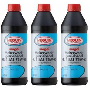 Meguin megol 4867 Mehrzweck-Getriebeöl GL4 SAE 75W-90 3x 1l = 3 Liter