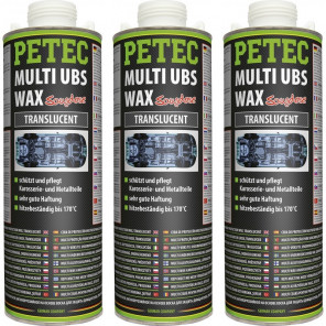 Petec Multi UBS WAX transparent 1000ml Saugdose 3x 1l = 3 Liter