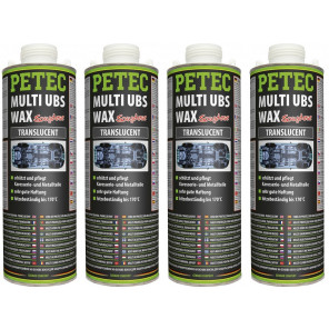 Petec Multi UBS WAX transparent 1000ml Saugdose 4x 1l = 4 Liter