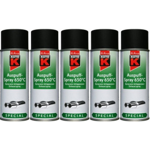 Auto-K Special Auspuffspray 650°C schwarz, 5x 400 Milliliter