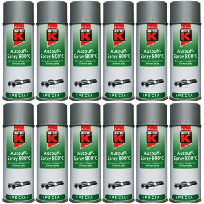 Auto-K Special Auspuffspray 800°C silber, 12x 400 Milliliter