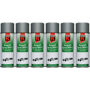 Auto-K Special Auspuffspray 800°C silber, 6x 400 Milliliter