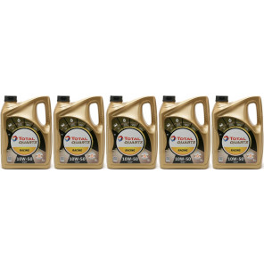 Total Quartz Racing 10W-50 Motoröl 5x 5 = 25 Liter