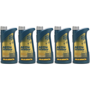 Mannol Kühlerfrostschutz Antifreeze AG13+ -40 Fertigmischung 5x 1l = 5 Liter