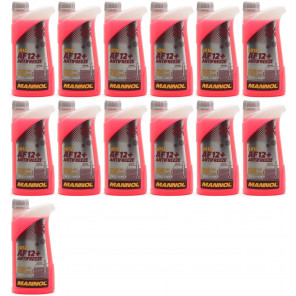 Mannol Kühlerfrostschutz Antifreeze AF12+ -40 Fertigmischung 13x 1l = 13 Liter