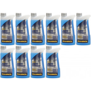 Mannol Kühlerfrostschutz Antifreeze AG11 -40 Fertigmischung 10x 1l = 10 Liter