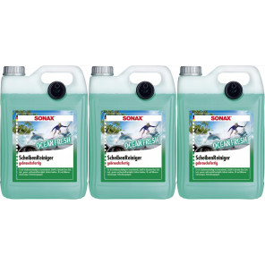 SONAX ScheibenReiniger gebrauchsfertig Ocean-fresh 3x 5 = 15 Liter