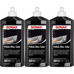 SONAX Polish & Wax Color NanoPro schwarz 3x 500ml
