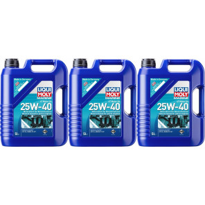 Liqui Moly 25027 Marine 4T Motor Oil 25W-40 3x 5 = 15 Liter