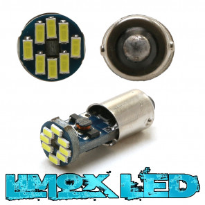 LED Metalsockel T4W Ba9s 12x 3014 SMD Weiß Canbus