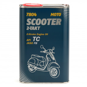MANNOL 7804 Scooter 2-Takt teilsynthetisches Motorrad Motoröl 1l