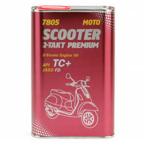 MANNOL 7805 Scooter 2-Takt Premium vollsynthetisches Motorrad Motoröl 1l