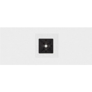 Klebesockel 3,6 / 19 x 19, Für Kabelbandbreite 3,6 mm, schwarz 10Stk.