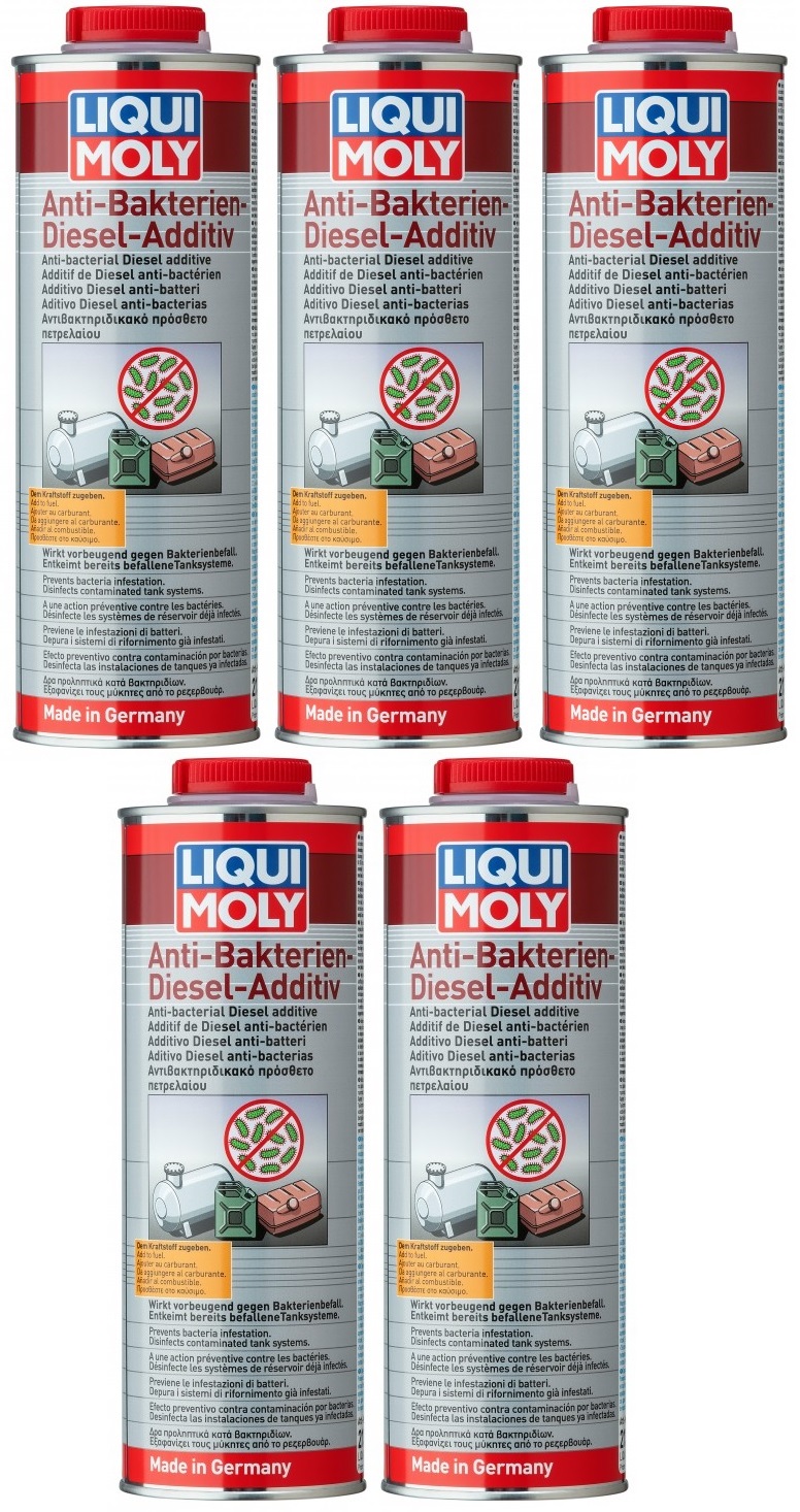 Liqui Moly 21317 Anti Bakterien Diesel Additiv 5x 1l = 5 Liter - Biozide -  Kraftstoff-Additive Diesel - Additive & AdBlue 