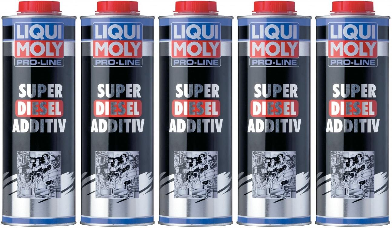 Liqui Moly 5176 Pro-Line Super Diesel Additiv 5x 1l = 5 Liter -  Verschleißschutz - Kraftstoff-Additive Diesel - Additive & AdBlue 