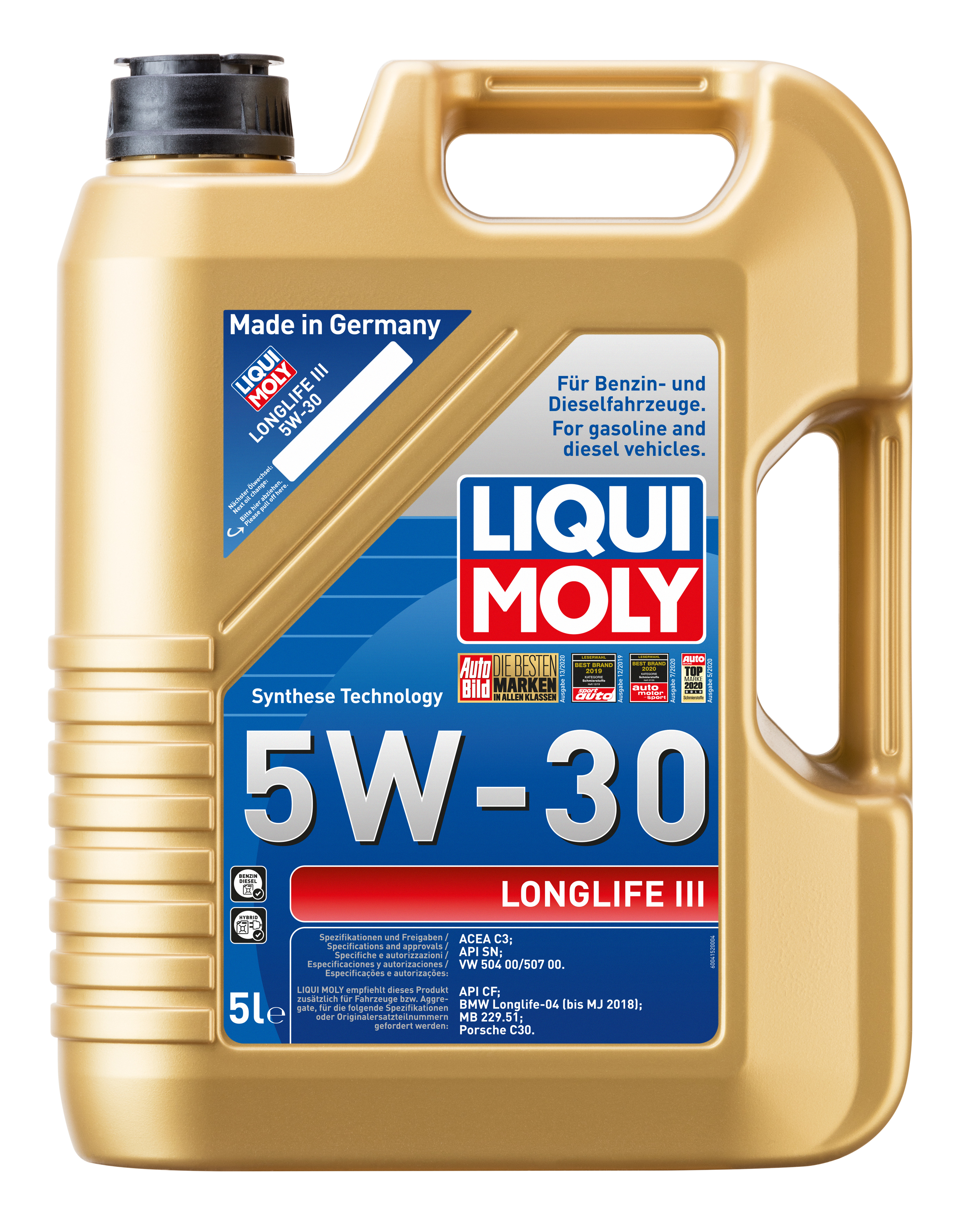 Liqui Moly 20647 5W-30 Longlife III Motoröl 5l