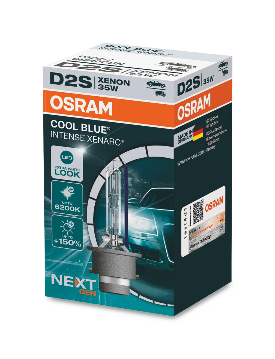 Osram Xenon Brenner D2S 12V+24V 35W P32d-2 XENARC COOL BLUE