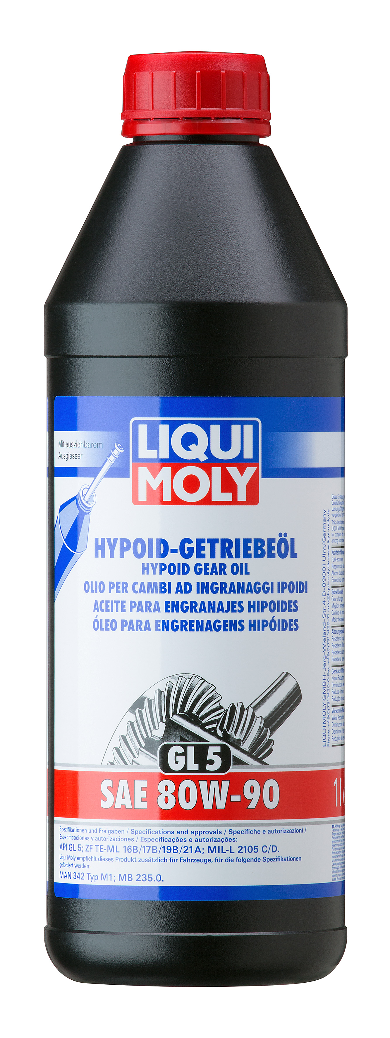 Liqui Moly 4406 Hypoid-Getriebeöl (GL5) SAE 80W-90 1l Flasche