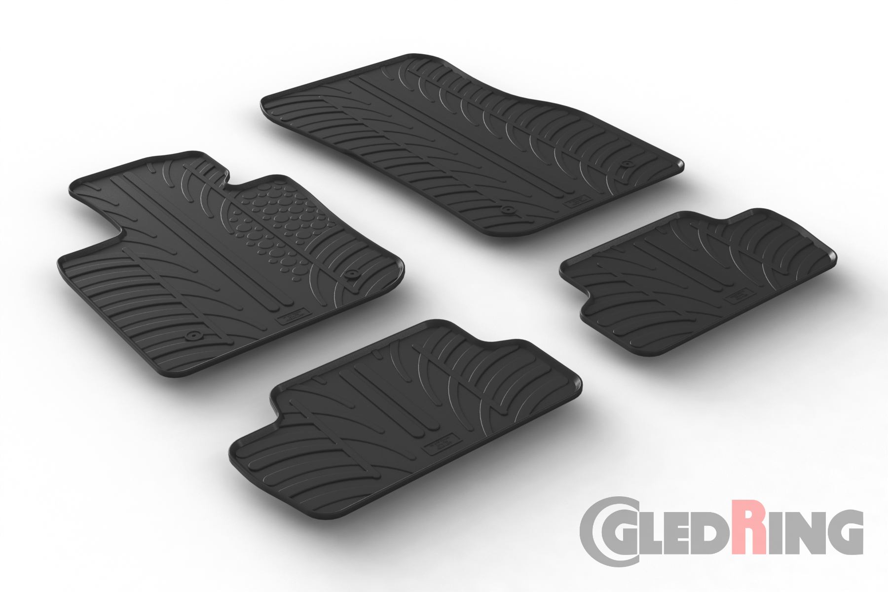 Original Gledring Passform Fußmatten Gummimatten 4 Tlg.+Fixing - Mini Cooper/One  F56 2014-> 3 Türig - Innenbereich - Zubehör 