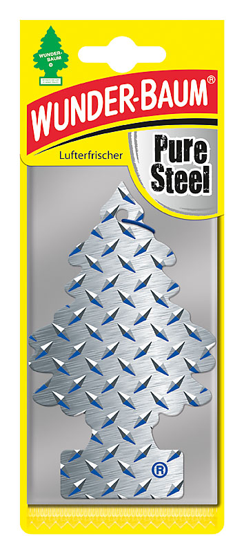 Wunderbaum Papierlufterfrischer Pure Steel Autopflege