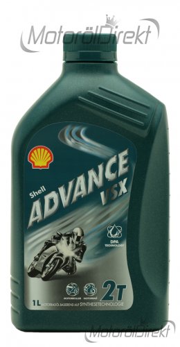 Shell Advance VSX 2T teilsynthetisches Motorrad Motoröl 1l - 2-Takt  teilsynthetisch - Motoröl 2-Takt - Bike/ Motorrad/ 2-Rad - Öle 