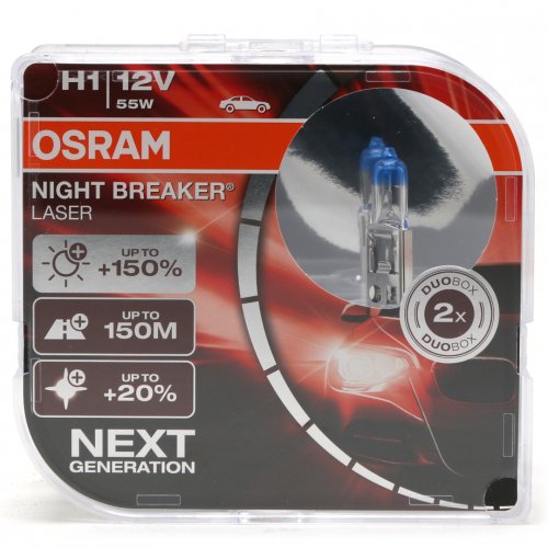 Osram H1 NIGHT BREAKER® LASER Next Generation 12V 55W P14,5s Duobox - H1 - Xenon  Optik Birnen - Lampen/LED 