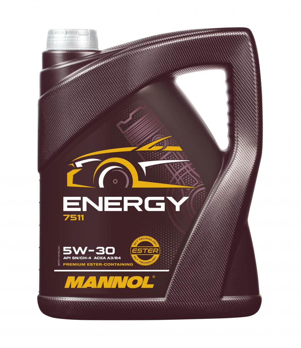 MANNOL Energy 5W-30 Motoröl 5L + Motor Doctor Additiv – Teilsynthetisch, API SL/CF